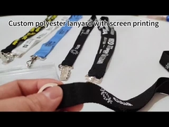 Custom Flat Polyester Lanyard with printed logo